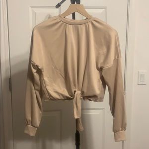 Boohoo soft knot front lounge set